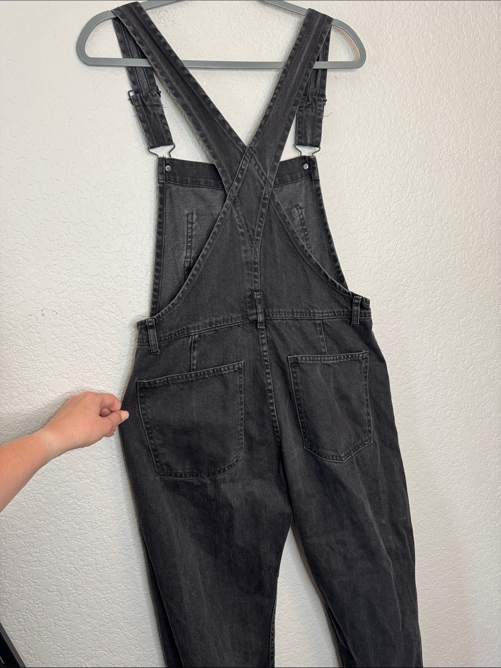 We the Free Free People Ziggy Overalls Size XS Black Denim Cotton - Picture 6 of 7